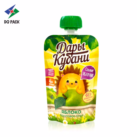 Dq Pack Hot Sale 90g Baby Food Packaging Bag Ruassia Spout Pouch Food Packaging Pouch