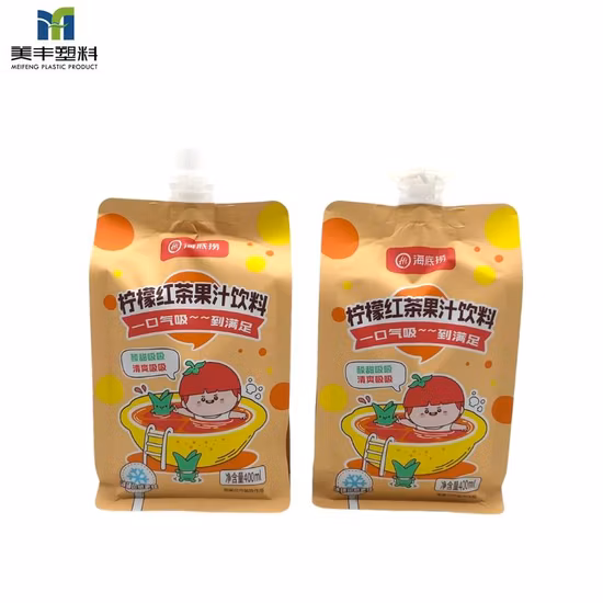 Plastic Pouch with Spout Tap Foil Retort Juice Beverage Wine Frozen Cocktail Alcohol Drinking Liquid Margarita Baby Food Squeeze Nozzle Spout Pouches