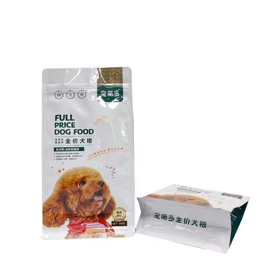 Bolsa de embalaje de plástico reciclable ecológica con impresión brillante mate de papel de aluminio para arena para gatos y alimentos para mascotas