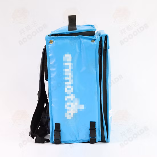 Glovo Bolsa Térmica para Pizza Reutilizable, Impermeable, Expandible, Color Azul