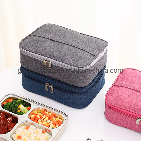 Bolso termal portátil del almuerzo del refrigerador del bolso del aislamiento de la comida campestre del logotipo personalizado