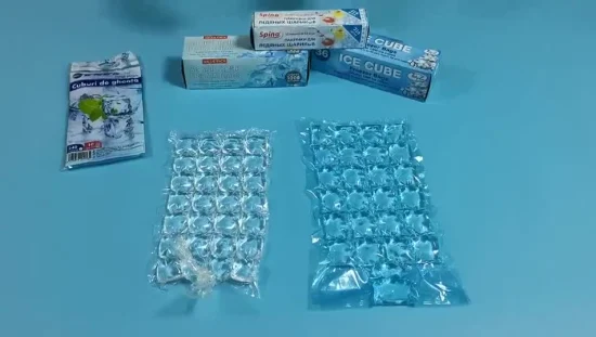 Bolsa de hielo desechable, bolsas de embalaje de cubitos de hielo de plástico de seguridad de calidad alimentaria